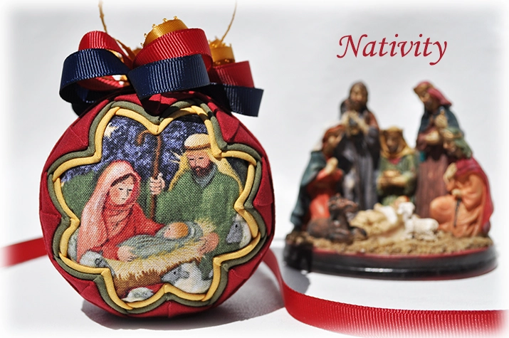 Nativity Quilted Ornament