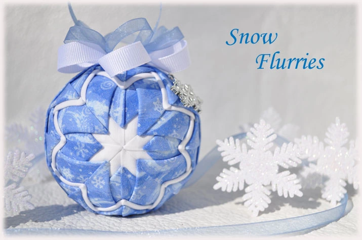 Snow Flurries Quilted Ornament