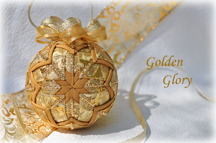 Golden Glory Quilted Ornament