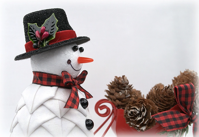 Snowman Quilted Ornament