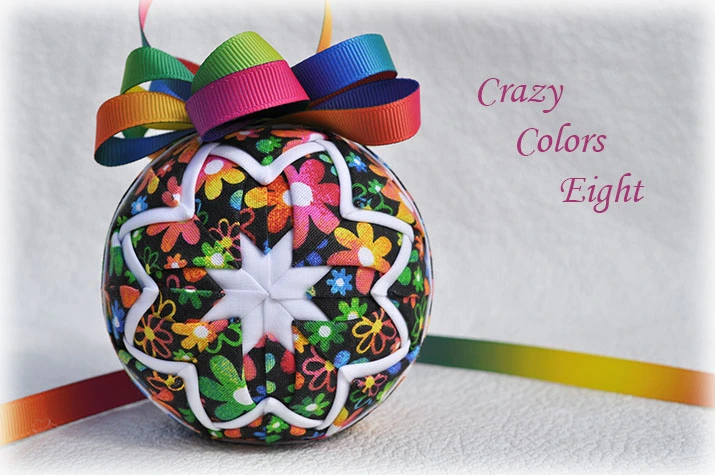 Crazy Colors Quilted Ornament