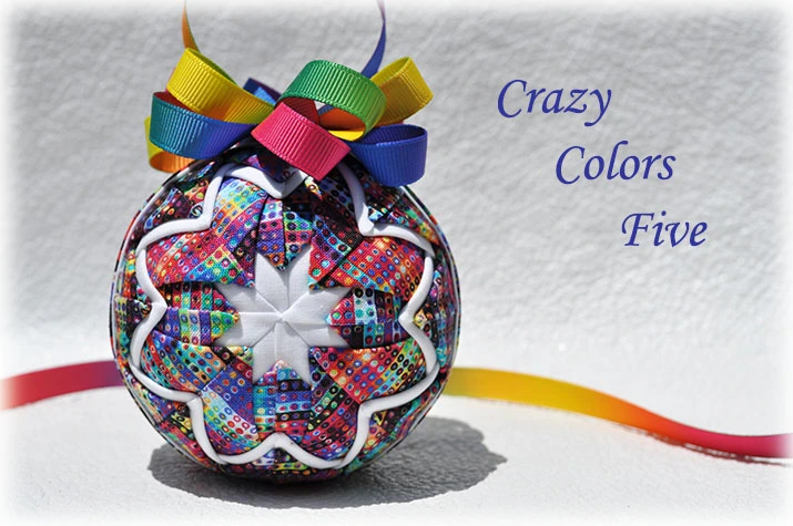 Crazy Colors Quilted Ornament