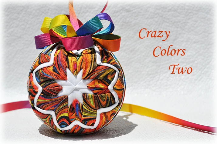 Crazy Colors Quilted Ornament