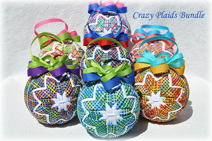 Crazy Colors Bundle Quilted Ornament