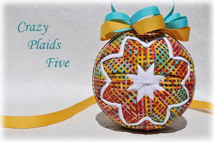 Crazy Colors Quilted Ornament