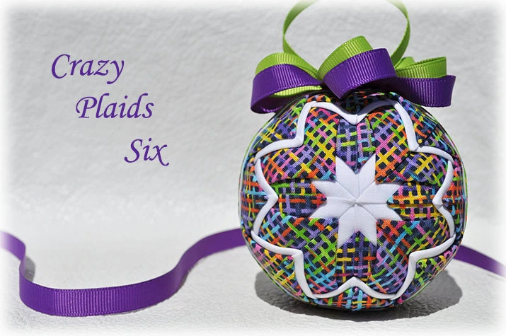 Crazy Colors Quilted Ornament