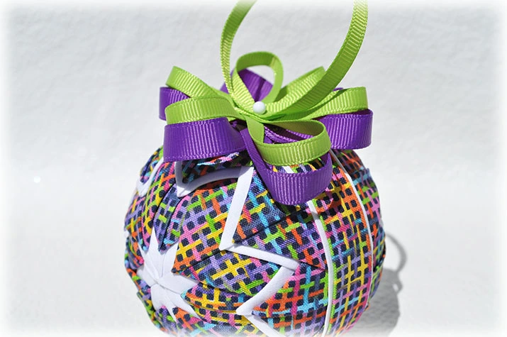 Crazy Colors Quilted Ornament