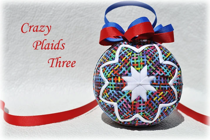 Crazy Colors Quilted Ornament