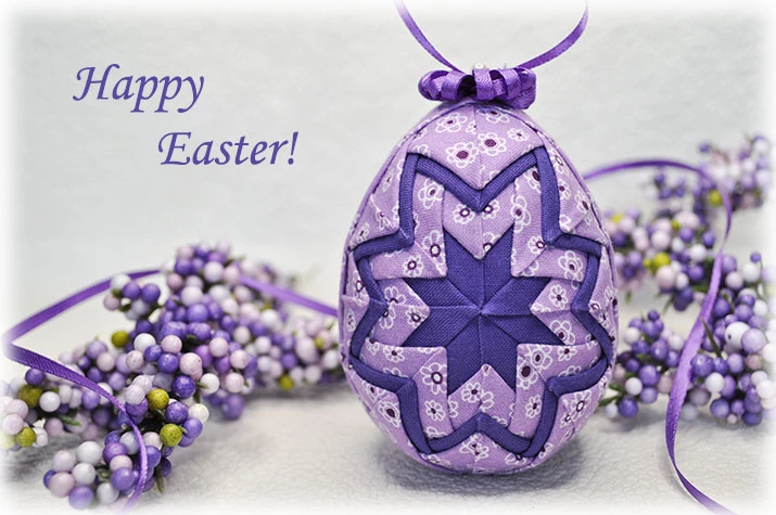 Easter Egg Quilted Ornament